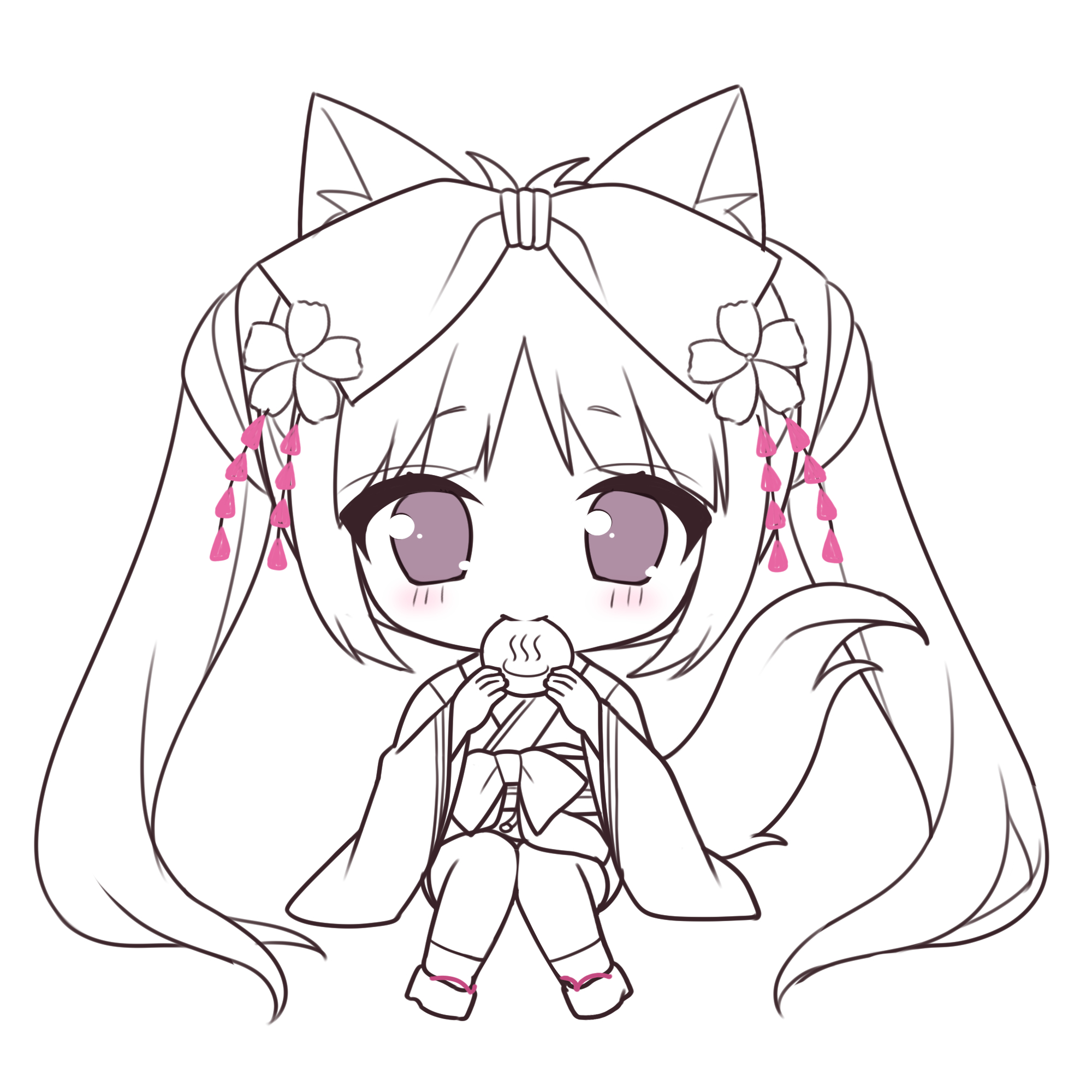 Lump Of Sugar Moekibara Fumitake Animal Ears Chibi Kimono Kitsune Tail lump-of-sugar-moekibara-fumitake-animal-ears-chibi-kimono-kitsune-tail